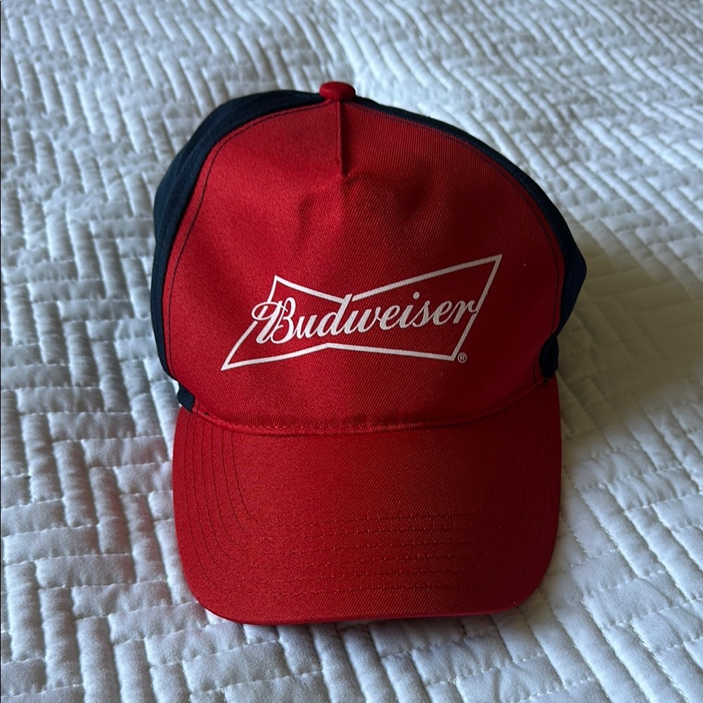 Budweiser red and blue hat